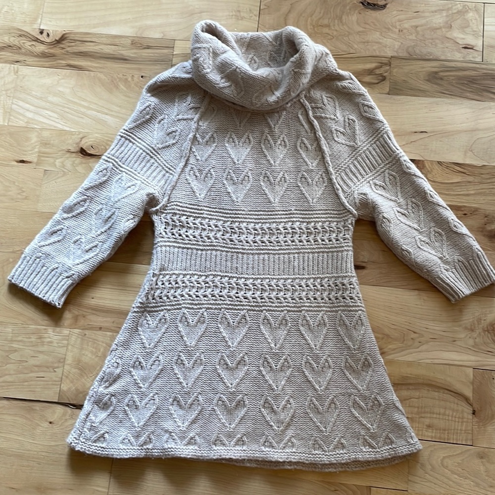Anthropologie Sleeping On Snow Heart Sweater M